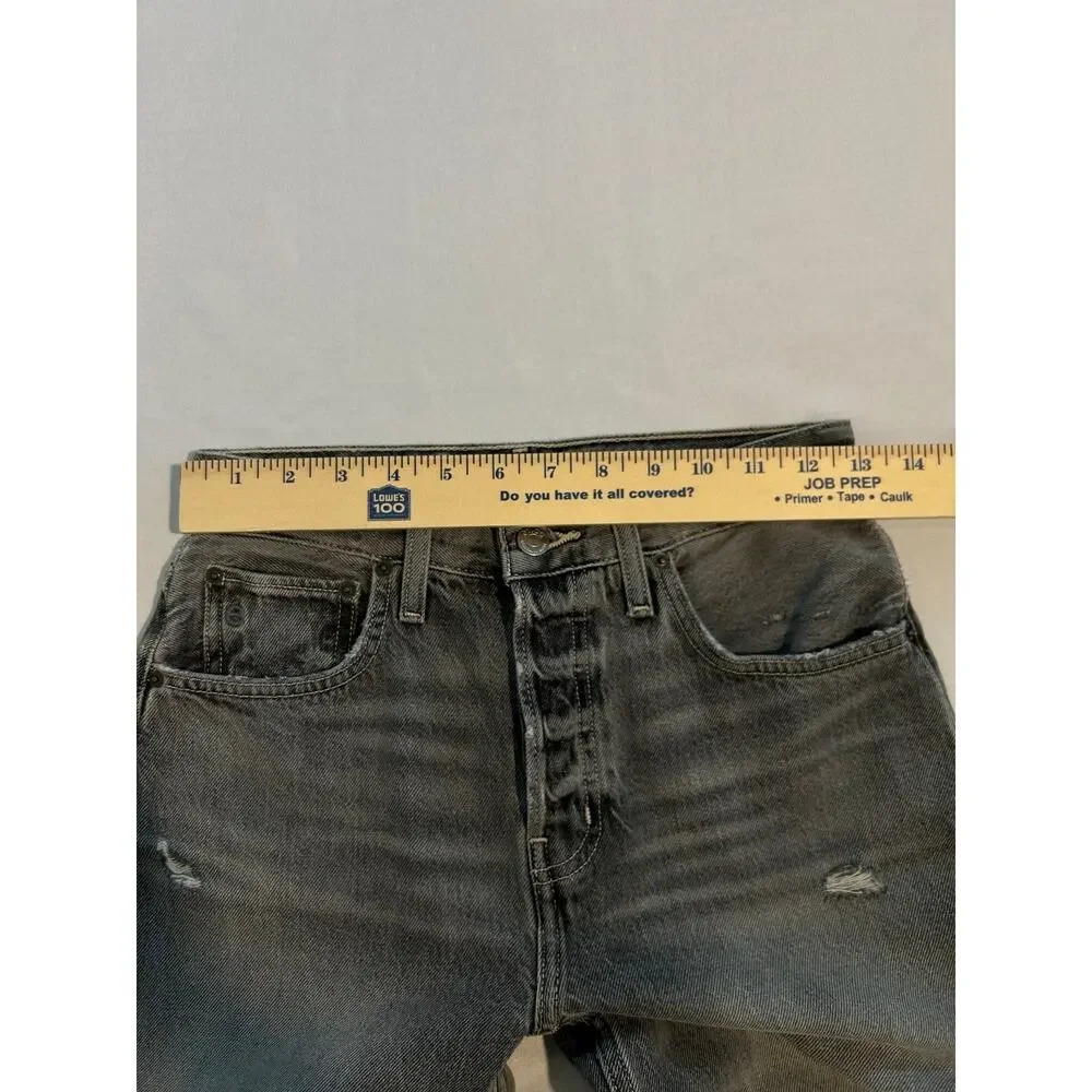 Etica Brandy Long Short Denim Bermuda Gray Quartzsite Size 24